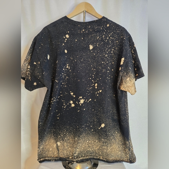 Custom Bleach Dyed Horror Mask History Tee | Distressed Cutout | Size XL - Picture 5 of 5